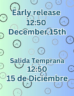 Early release day out 12:50 Dec 15th @2023
